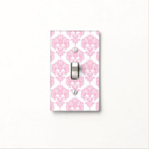 Light Pink & White Glam Pattern Modern Chic Light Switch Cover