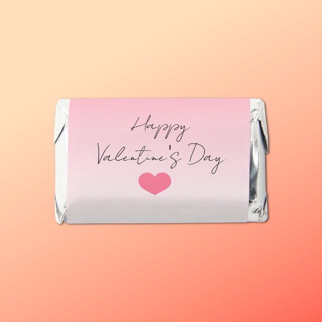 Light Pink White Heart Happy Valentine's Day Candy Hershey's Miniatures (Creator Uploaded)