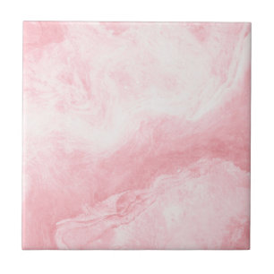 Light Pink White Marble Print Ceramic Tile