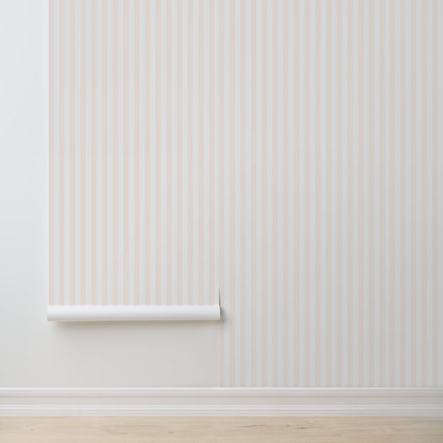 light pink/white striped  wallpaper  (Application)