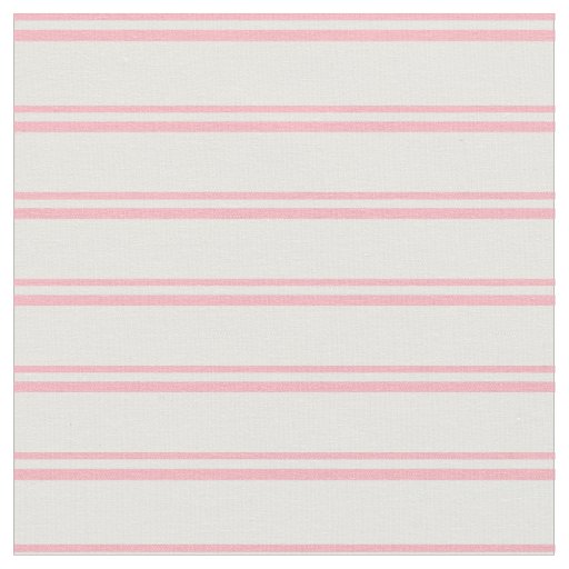 Light Pink & White Stripes/Lines Pattern Fabric