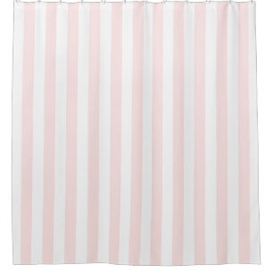 Light Pink White Vertical Stripe NL #0 Shower Curtain