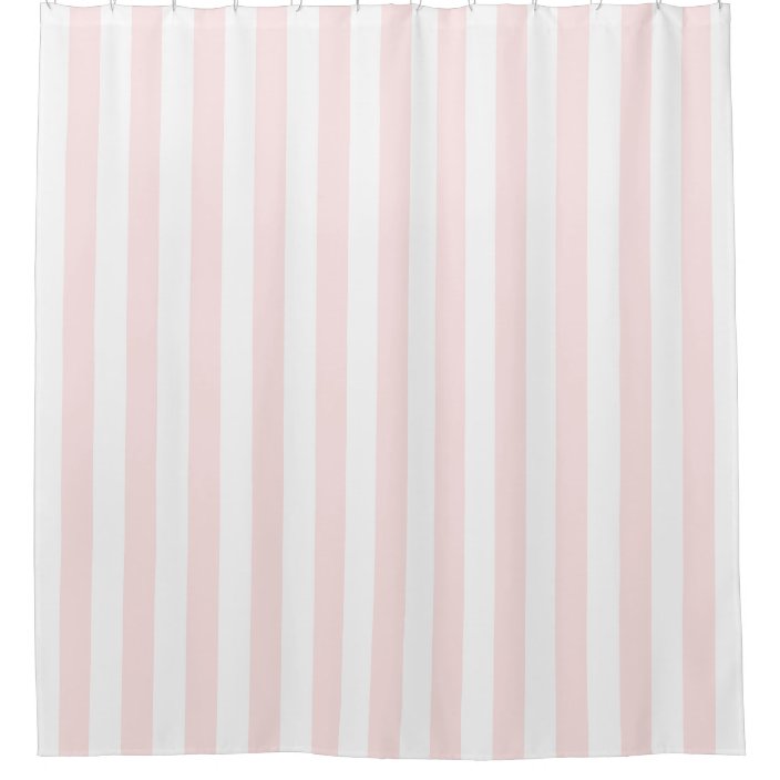 Light Pink White Vertical Stripe NL 0 Shower Curtain