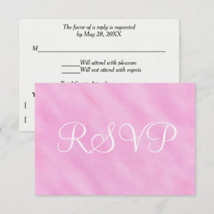 Light Pink White Watercolor Wedding RSVP Card