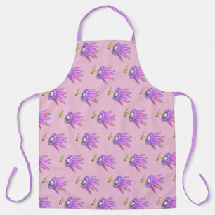 Light Pink with Passion Flowers Apron
