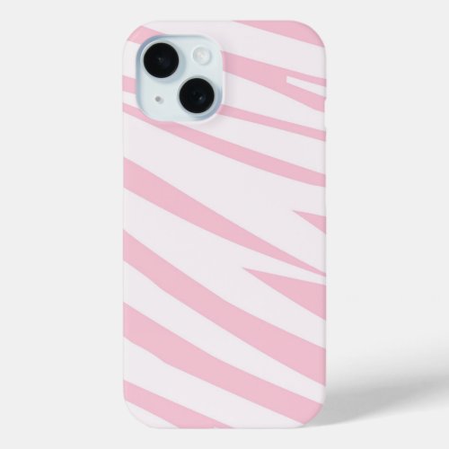 Light Pink Zebra Pattern iPhone 15 Case