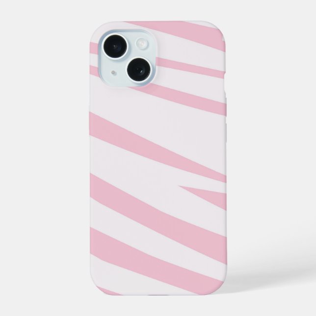 Light Pink Zebra Pattern Iphone Case (Back)
