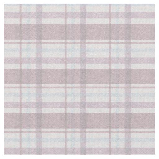 Light Pinkish Brown and Blue Plaid Fabric
