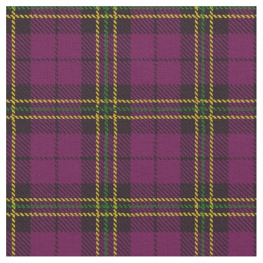 Light plum plaid - yellow, green black stripe fabric