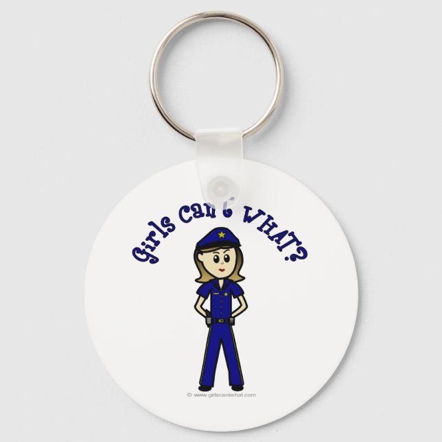 Light Police Officer Keychain (Front)