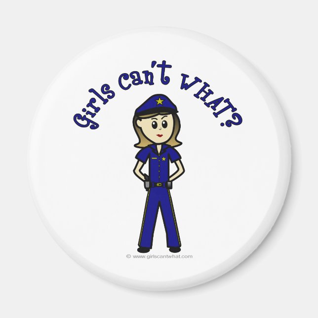 Light Police Officer Magnet (Front)