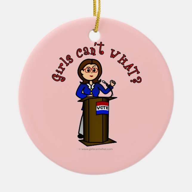 Light Politician Ceramic Ornament (Front)