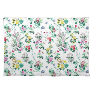 Light Pretty Summer Floral Pattern Cloth Placemat
