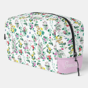 Light Pretty Summer Floral Personalised Dopp Kit