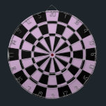 Light Purple And Black Dartboard With Darts<br><div class="desc">Light Purple And Black Dart Board</div>