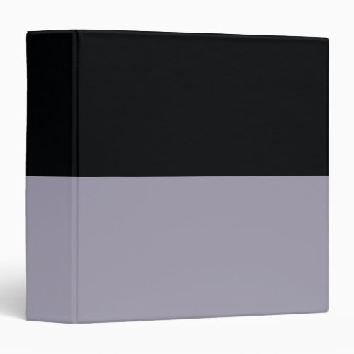Light Purple and Black Simple Extra Wide Stripes 3 Ring Binder
