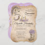Light Purple and Gold Quince Rustic Horse Birthday Invitation