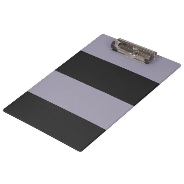 Light Purple and Gray Simple Extra Wide Stripes Clipboard (Angled)