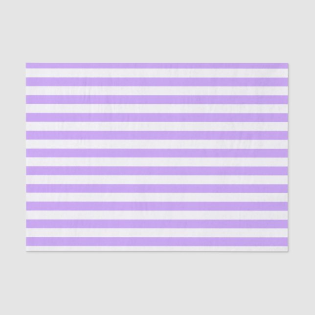 Light Purple and White Stripes Tissue Paper (Front)