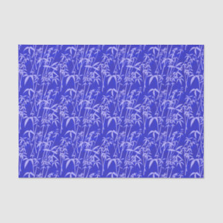 Light purple bamboo pattern, royal blue background tissue paper