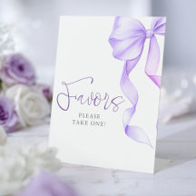 Light Purple Bow Bridal Shower Favors