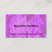 Light Purple Camouflage Business Card (Back)