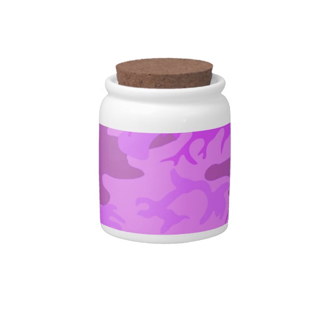 Light Purple Camouflage Candy Jar (Front)