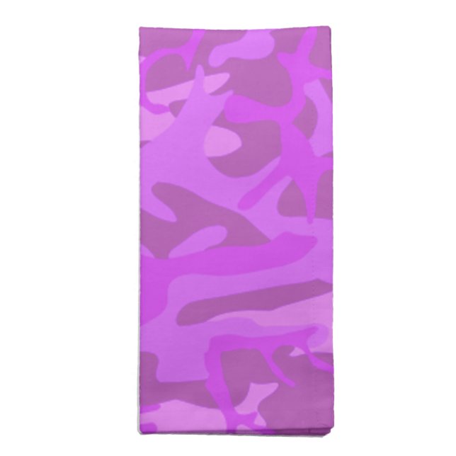 Light Purple Camouflage Cloth Napkin (Folded)