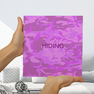 Light Purple Camouflage Hiding Small Poster
