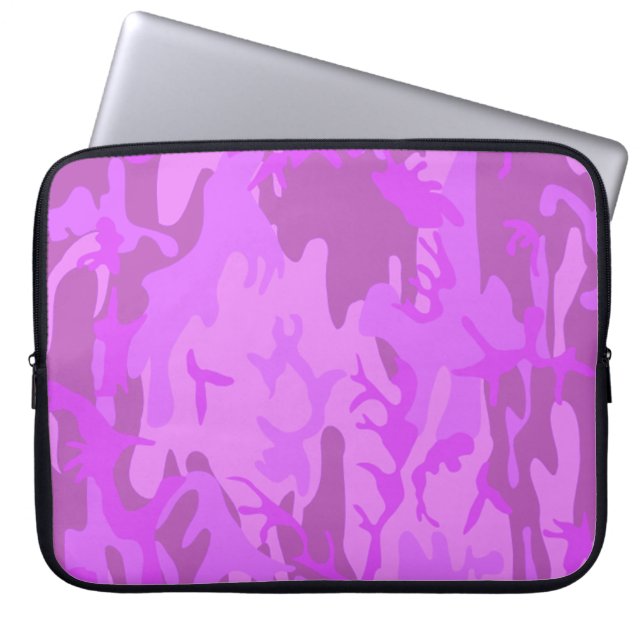 Light Purple Camouflage Pattern Laptop Sleeve (Front)