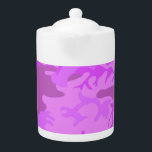 Light Purple Camouflage Teapot<br><div class="desc">Light Purple Camouflage pattern image on this product View all my shops here https://bit.ly/SandyspiderStores</div>