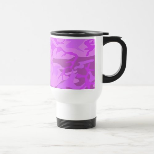 Light Purple Camouflage Travel Mug