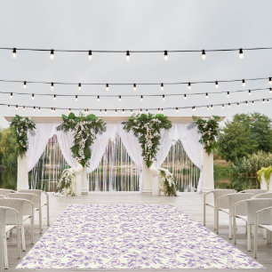 Light Purple Chinoiserie Floral Outdoor Rug