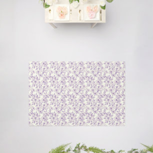 Light Purple Chinoiserie Floral  Rug