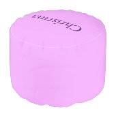 Light Purple Custom Name Pouf (Angled Front)