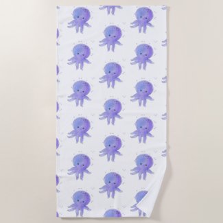 Light Purple Cute Octopus Watercolor