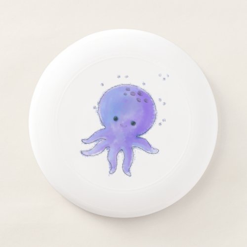 Light Purple Cute Octopus Watercolor Wham_O Frisbee