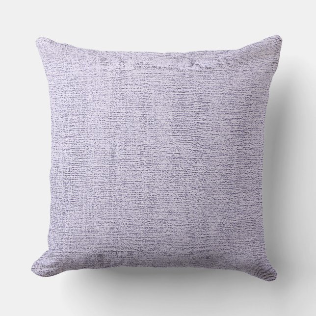 Light Purple Elegant Canvas Look Throw Pillow (Front)