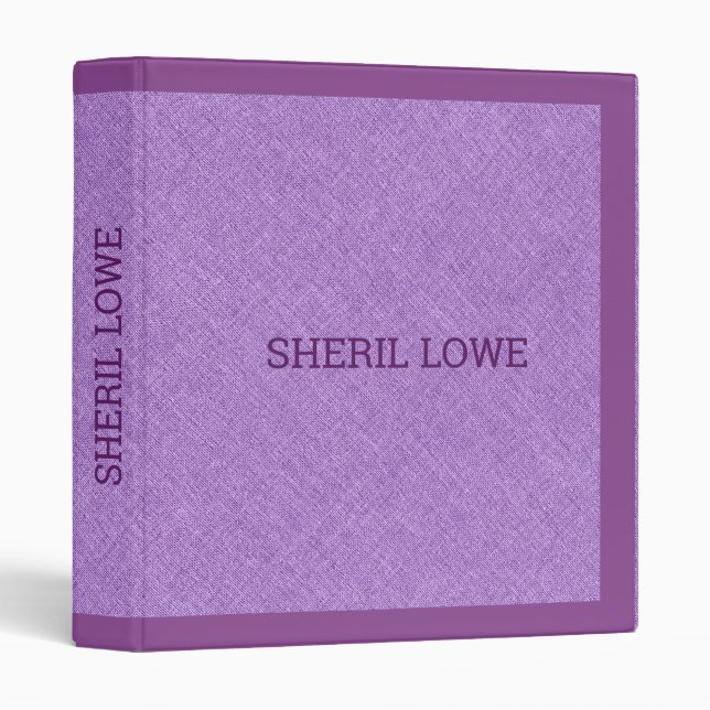 Light-purple faux line texture background 3 ring binder (Front/Spine)