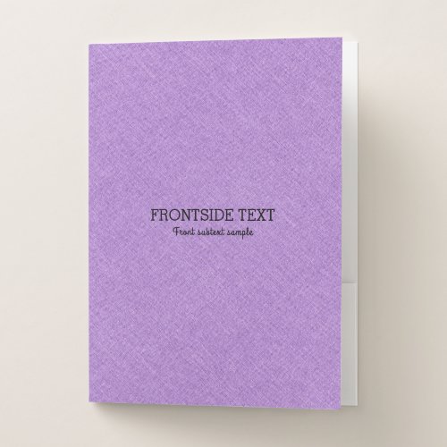 Light_purple faux linen texture background pocket folder