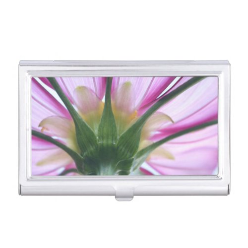 Light Purple Floral Photo Case For Business Cards