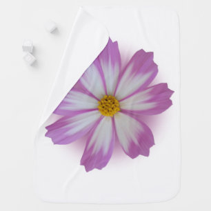 Light purple flower baby blanket