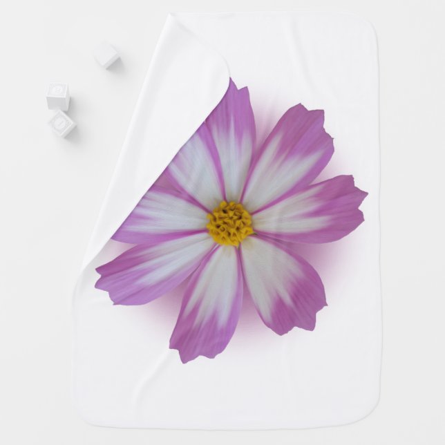 Light purple flower baby blanket (In Situ)