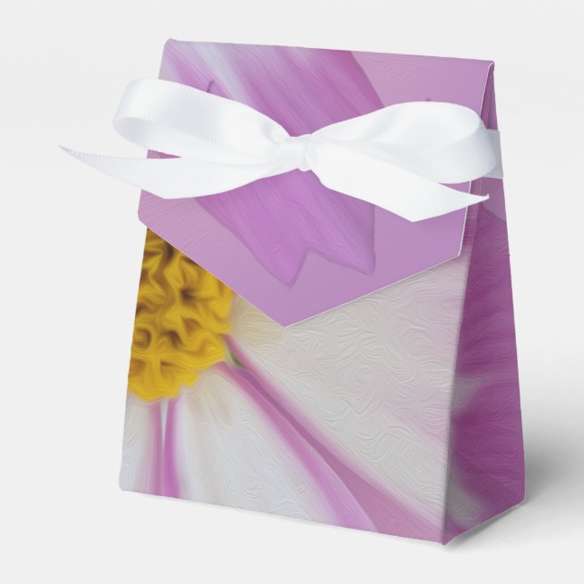 Light purple flower favor boxes (Front Side)