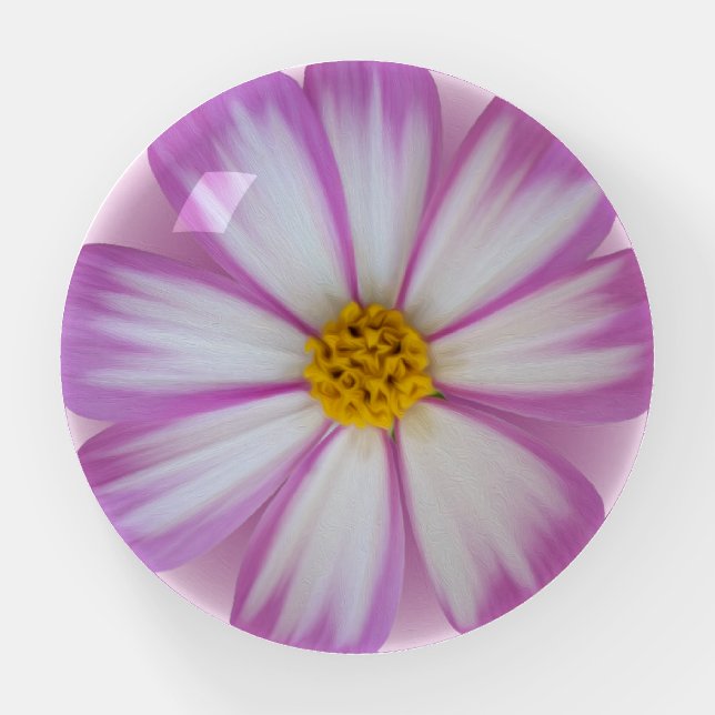 Light purple flower paperweight (Front)