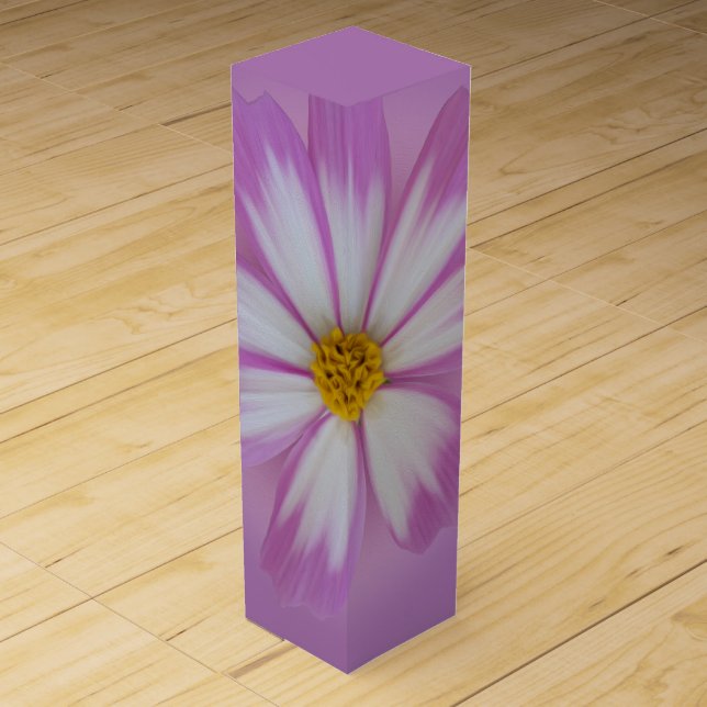 Light purple flower wine box (Front)