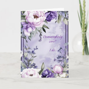 Light Purple Flowers Caring Card