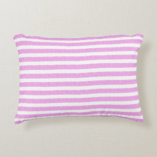 Light Purple Geometric Stripes Accent Pillow