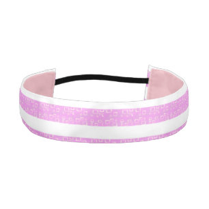 Light Purple Geometric Stripes Athletic Headband