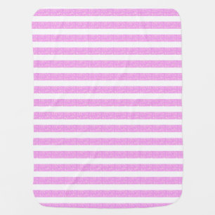 Light Purple Geometric Stripes Baby Blanket